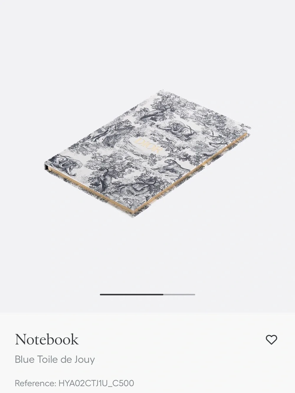 NEW! Never Used Dior Toile de Jouy Notebook | Blue & White w Signature Gold Logo